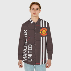 Мужская рубашка oversize 3D Манчестер Manchester плиты - фото 2