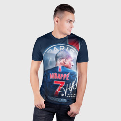 Мужская футболка 3D Slim Килиан Мбаппе, PSG - фото 2
