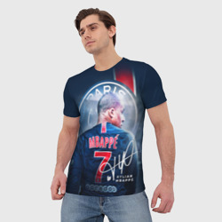 Мужская футболка 3D Килиан Мбаппе, PSG - фото 2