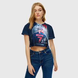 Женская футболка Crop-top 3D Килиан Мбаппе, PSG - фото 2