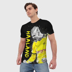 Мужская футболка 3D Кричащий Эрлинг Холанд - фото 2