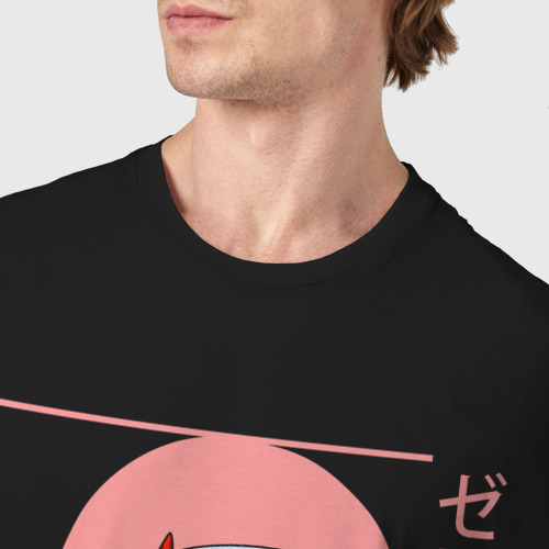 Мужская футболка хлопок Darling in the Franxx 02, цвет черный - фото 6