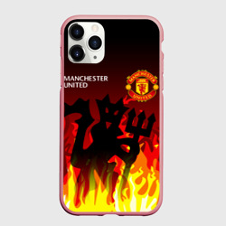 Чехол для iPhone 11 Pro Max матовый Manchester united дьявол