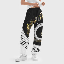 Женские джоггеры оверсайз 3D Музыкальный узор - фото 2