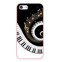 Чехол для iPhone 5/5S матовый Музыкальный узор