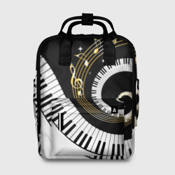 Музыкальный узор – Женский рюкзак 3D с принтом купить