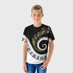 Детская футболка 3D Музыкальный узор - фото 2