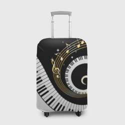 Чехол для чемодана 3D Музыкальный узор