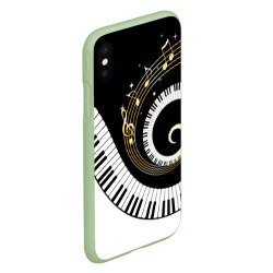 Чехол для iPhone XS Max матовый Музыкальный узор - фото 2