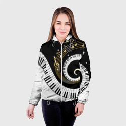 Женская куртка 3D Музыкальный узор - фото 2