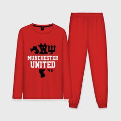 Мужская пижама с лонгсливом хлопок Манчестер Юнайтед Red Devils