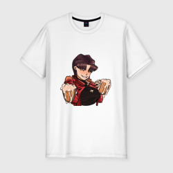 Мужская футболка хлопок Slim Evangelion Misato Katsuragi
