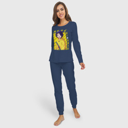 Женская пижама с лонгсливом хлопок Приоритет чудо-яйца - фото 2