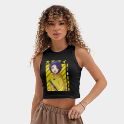 Женская укороченная майка-топ хлопок Приоритет чудо-яйца - фото 2