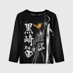 Детский лонгслив 3D Bleach, Ичиго с мечом