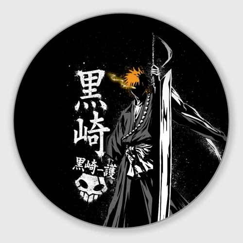 Круглый коврик для мышки Bleach, Ичиго с мечом