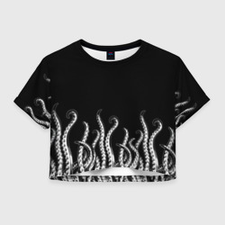 Женская футболка Crop-top 3D Octopus Щупальца