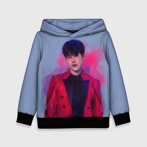 Детская толстовка 3D Kim Seokjin art, цвет черный