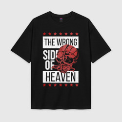 Мужская футболка Oversize хлопок texturе The wrong side of hell