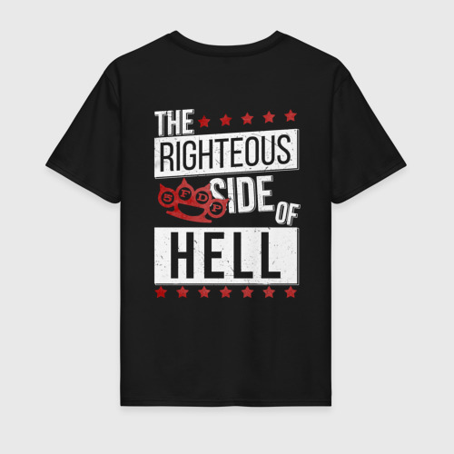 Мужская футболка хлопок The wrong side of hell, цвет черный - фото 2