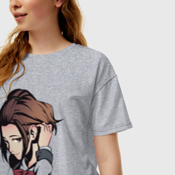 Женская футболка хлопок Oversize Сатоми - фото 2