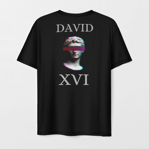 Мужская футболка 3D с принтом DAVID XVI Век, вид сзади #1