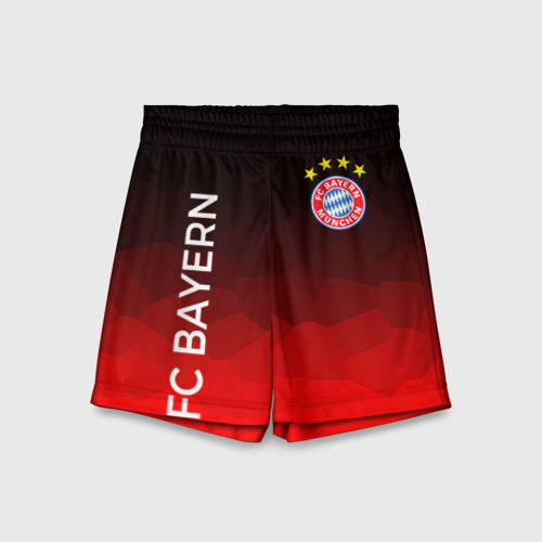 Детские спортивные шорты 3D ФК Бавария Bayern Мюнхен, цвет 3D печать