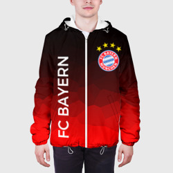 Куртка с принтом ФК Бавария Bayern Мюнхен для женщины, вид на модели спереди №3. Цвет основы: белый