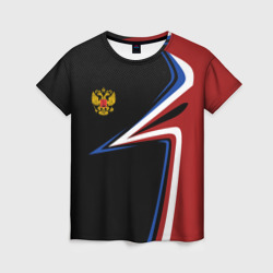 Женская футболка 3D Россия Russia uniform