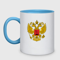 Кружка двухцветная Герб России Russia