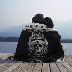 Плед 3D Чёрный клевер череп демона - фото 2