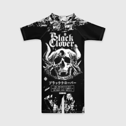 Детский купальный костюм 3D Чёрный клевер череп демона