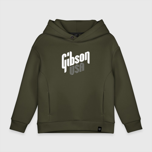 Детское худи Oversize хлопок Gibson USA, цвет хаки