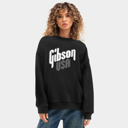 Женский свитшот oversize без начеса хлопок Gibson USA - фото 2