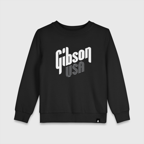 Детский свитшот хлопок Gibson USA, цвет черный