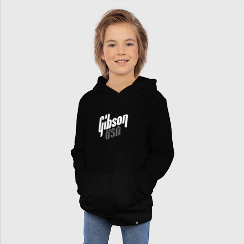 Детская толстовка хлопок Gibson USA, цвет черный - фото 5