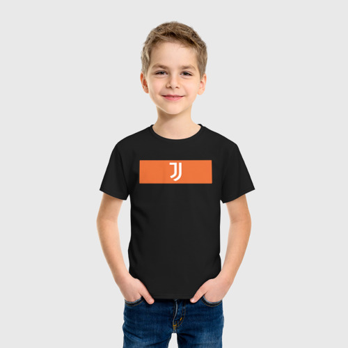 Детская футболка хлопок с принтом Juventus | Tee Cut & Sew (2021, фото на моделе #1
