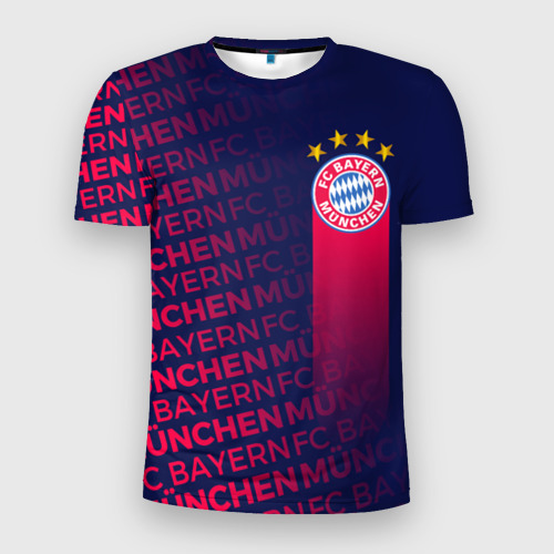 Мужская футболка 3D Slim ФК Бавария Bayern Мюнхен, цвет 3D печать