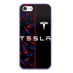Чехол для iPhone 5/5S матовый Tesla motors Тесла