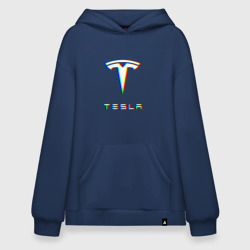 Худи SuperOversize хлопок Tesla motors glitch Тесла