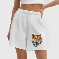 Женские шорты oversize футер хлопок Тигр - фото 2