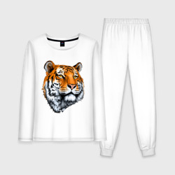 Женская пижама с лонгсливом хлопок Тигр