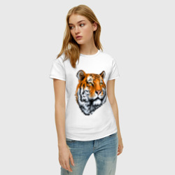 Женская футболка хлопок Тигр - фото 2