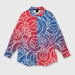 Женская рубашка oversize 3D ФК ПСЖ Paris Saint Germain