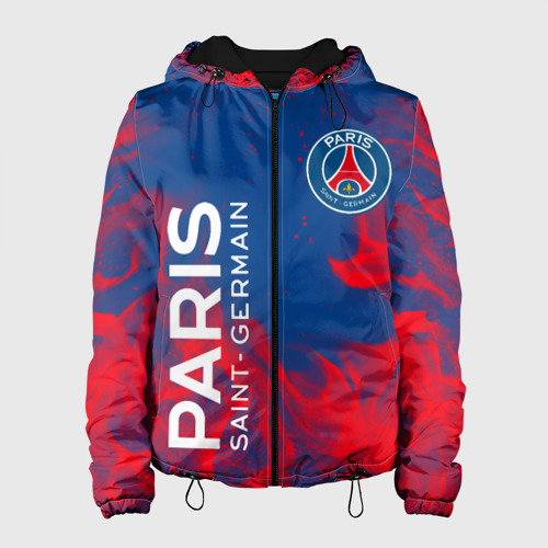 Женская куртка 3D ФК ПСЖ Paris Saint Germain, цвет черный