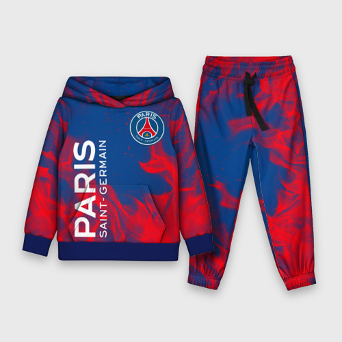 Детский костюм с толстовкой 3D ФК ПСЖ Paris Saint Germain, цвет синий