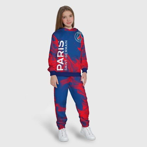 Детский костюм с толстовкой 3D ФК ПСЖ Paris Saint Germain, цвет синий - фото 5