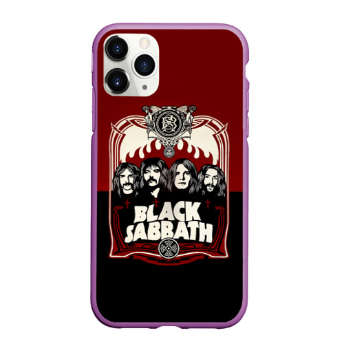 Чехол для iPhone 11 Pro Max матовый Black Sabbath, цвет фиолетовый