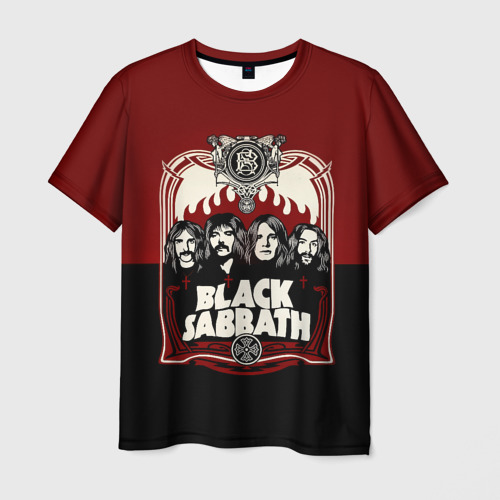 Мужская футболка с принтом Black Sabbath, вид спереди №1