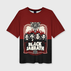 Женская футболка oversize 3D Black Sabbath